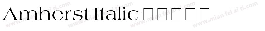 Amherst Italic字体转换